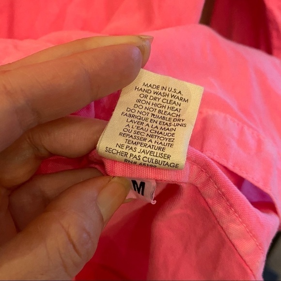 ELIZABETH & JAMES Women Pink Barbie Long Sleeve Button Down Size Medium - Picture 6 of 7